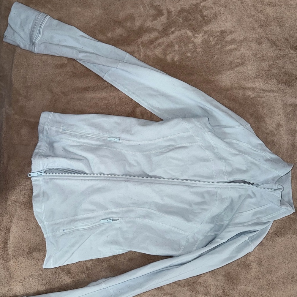 lululemon athletica Soft Gray Leather Jacket
